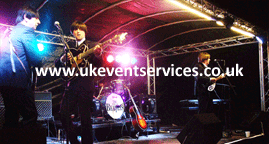 fireworks night stage hire for entertainment and band